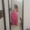 Dual Shaded Barbie Pink Sequin Saree 1