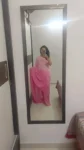 Dual Shaded Barbie Pink Sequin Saree 1