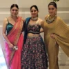 Golden Pleated Saree 1