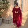 Maroon Sharara Suit