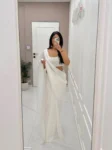 Ivory saree with embellished blouse 1