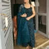 Teal Blue Sharara Set 1