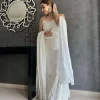 White Obbroidered Sharara Set