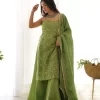 Green Tissue Sharara Set 1