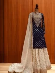 Bandhej kurta and lehenga set 1