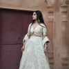 Chanderi Lehenga With Mirror Border 1
