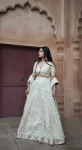 Chanderi Lehenga With Mirror Border 1
