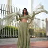 Mehendi coloured luckwoni lehenga price 1