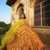 Yellow Embroidered Lehenga 1