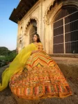 Yellow Embroidered Lehenga 1