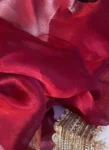 Red tissue saree
