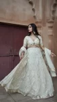 Chanderi Lehenga With Mirror Border 2