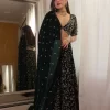 Green Velvet Lehenga 2
