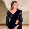 Black Velvet Saree 2