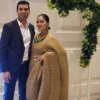 Golden Pleated Saree 2