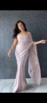 Light Purple Sequin Saree 3