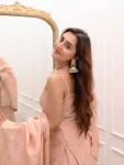Pink tissue sharara set 5