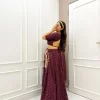 Wine embroidered lehenga 2