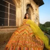 Yellow Embroidered Lehenga 2