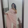 Baby Pink Sequin Georgette Saree 2