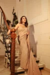 Champagne Sequin Saree 2