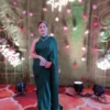 Green Pleated Saree 2