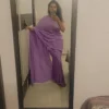 Purple Georgette Sequin Saree 2