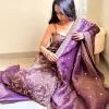 Purple tissue sharara set 2