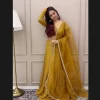 Golden Lucknowi Lehenga 2