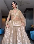 Golden Tissue Lehenga 2