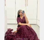 Wine embroidered lehenga 4