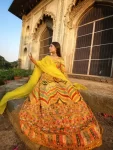 Yellow Embroidered Lehenga 3
