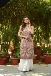 Heavily embroidered kurta with three layer sharara 3