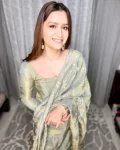 Marian blue tissue sharara set 5