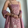 Mauve tissue sharara set 2