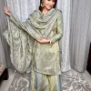 Marian blue tissue sharara set 2