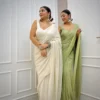 Tree Green Sequin Saree 1