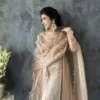 Beige organza suit 1