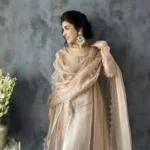Beige organza suit 1