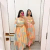 Candy Colour Pop Organza Suit 1