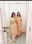 Candy Colour Pop Organza Suit 1