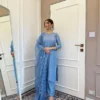 Ferozi Straight Cut Uppada Silk Suit With Embroidered Dupatta 1