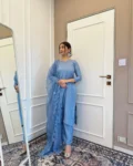 Ferozi Straight Cut Uppada Silk Suit With Embroidered Dupatta 1
