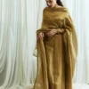 Golden tissue straight cut suit set 1