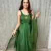 Green Uppada Silk Suit 1