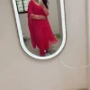 Hot Pink Anarkali Suit With Embroidered Sleeves And Butti work duppatta 1