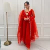 Red Organza Suit