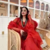 Red Organza Suit-1