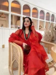 Red Organza Suit-1