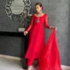 Red Organza Suit – 3 1